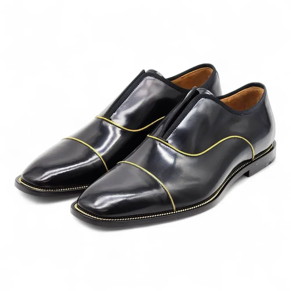 Christian Louboutin Alpha Male Patent Leather Oxford Shoes Black EU 40.5 US 7.5